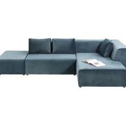 Canapé d angle Infinity velours ocean droite