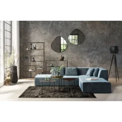 Canapé d angle Infinity velours ocean droite