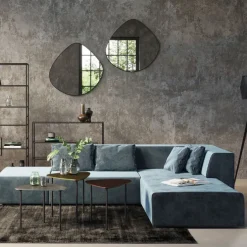 Canapé d angle Infinity velours ocean droite