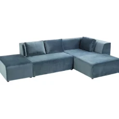 Canapé d angle Infinity velours ocean droite
