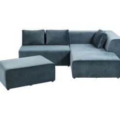 Canapé d angle Infinity velours ocean droite