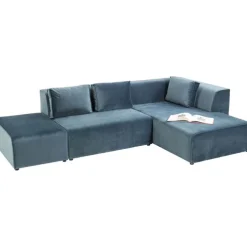 Canapé d angle Infinity velours ocean droite