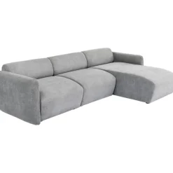 Canapé d angle Lucca gris droite 255cm