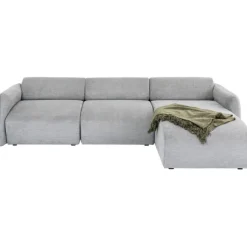 Canapé d angle Lucca gris droite 255cm