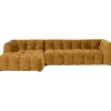 Canapé d angle Salamanca brun doré gauche 320cm
