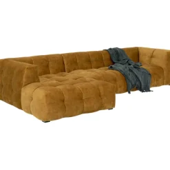 Canapé d angle Salamanca brun doré gauche 320cm