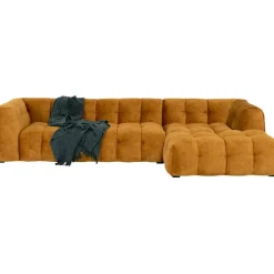 Canapé d angle Salamanca brun doré droite  320cm