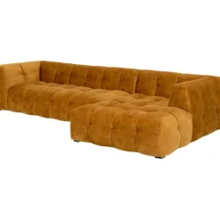 Canapé d angle Salamanca brun doré droite  320cm