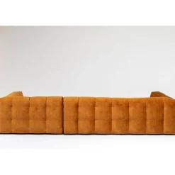Canapé d angle Salamanca brun doré droite  320cm