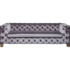 Canapé Desire 3-places velours gris