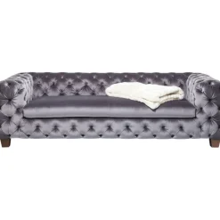 Canapé Desire 3-places velours gris