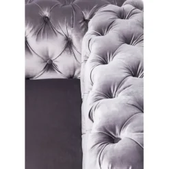 Canapé Desire 3-places velours gris