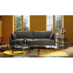 Canapé Edna 3-places gris 245cm