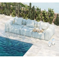 Canapé KoraliBeach Outdoor bleu 320cm