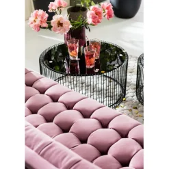 Canapé Milchbar 3-places velours mauve