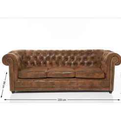 Canapé Oxford 3 places Vintage Smart