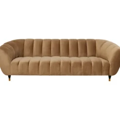 Canapé Spectra velours marron 3-places 245cm
