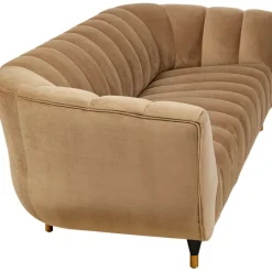 Canapé Spectra velours marron 3-places 245cm