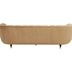 Canapé Spectra velours marron 3-places 245cm