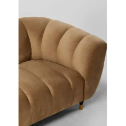 Canapé Spectra velours marron 3-places 245cm