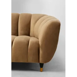 Canapé Spectra velours marron 3-places 245cm