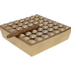 Cendrier Soho carré laiton 25x25cm
