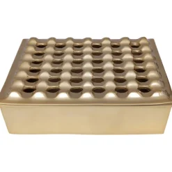 Cendrier Soho carré laiton 25x25cm