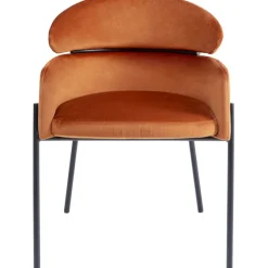 Chaise a. acc. Alexia.velours orange