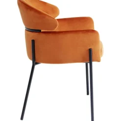 Chaise a. acc. Alexia.velours orange