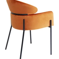 Chaise a. acc. Alexia.velours orange