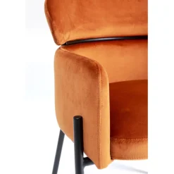 Chaise a. acc. Alexia.velours orange