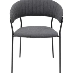 Chaise a. acc. Belle anthracite (2/set)