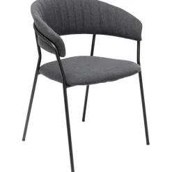 Chaise a. acc. Belle anthracite (2/set)