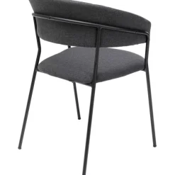 Chaise a. acc. Belle anthracite (2/set)