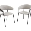 Chaise a. acc. Belle Gris Argent (2/set)