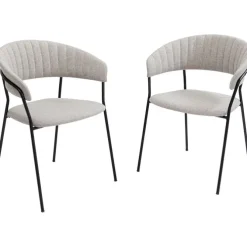 Chaise a. acc. Belle Gris Argent (2/set)