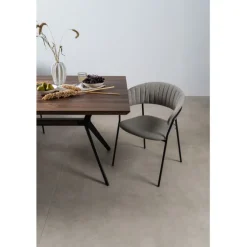 Chaise a. acc. Belle Gris Argent (2/set)