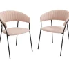 Chaise a. acc. Belle rose (2/set)