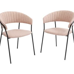 Chaise a. acc. Belle rose (2/set)