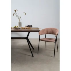 Chaise a. acc. Belle rose (2/set)