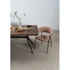 Chaise a. acc. Belle rose (2/set)
