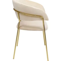 Chaise a. acc. Belle Velvet crème (2/set)