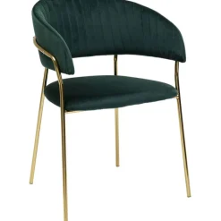 Chaise a. acc. Belle Velvet vert (2/set)