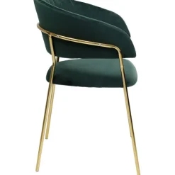 Chaise a. acc. Belle Velvet vert (2/set)