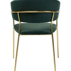 Chaise a. acc. Belle Velvet vert (2/set)