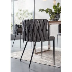 Chaise a. acc. Cheerio gris av. coussin
