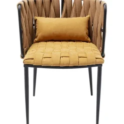 Chaise a. acc. Cheerio jaune a.coussin