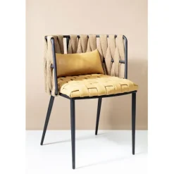 Chaise a. acc. Cheerio jaune a.coussin