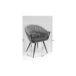 Chaise a. acc. Knot bleu