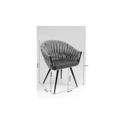 Chaise a. acc. Knot mauve